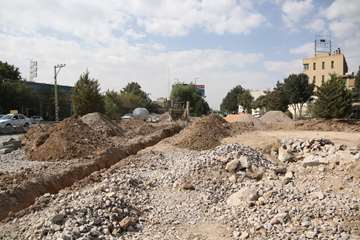 عملیات احداث میدان آتشگاه  خمینی شهر